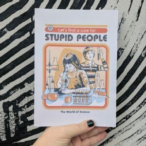 Let's find a cure for stupid people Notizbuch