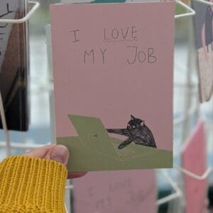 Slinga Postkarte I love my job