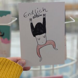 Slinga Postkarte Endlich allein