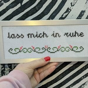 lass mich in ruhe Stickbild