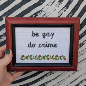 be gay do crime Stickbild