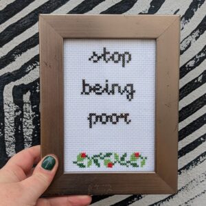 STOP BEING POOR Stickbild