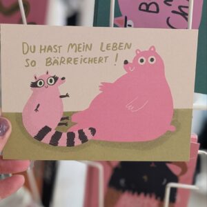 Slinga Postkarte Du hast mein Leben so bärreichert!