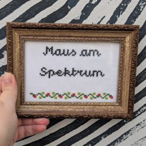 Maus am Spektrum Stickbild