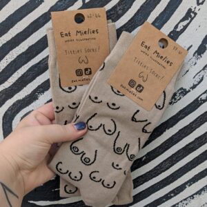 Eat Mielies Titties Socks beige / grau