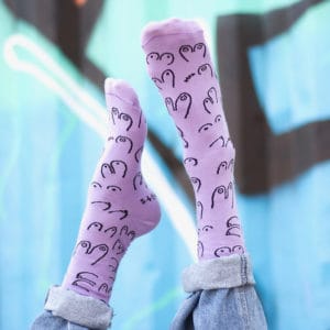 Eat Mielies Titties Socks lila