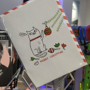 Christmas Karte mit Katze
