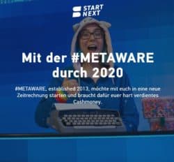 Screenshot vom Metaware Crowdfunding bei Startnext.com